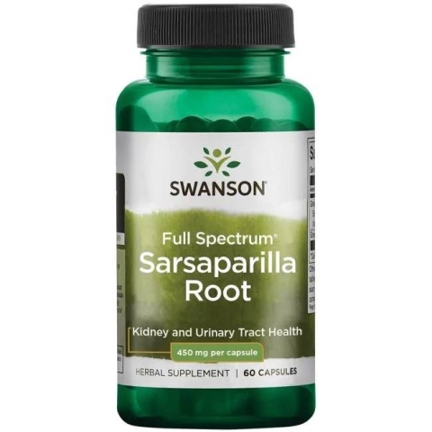 Swanson Sarsaparilla Root (Kolcorośl sarsaparyla) 450 mg 60 kapsułek Swanson Sarsaparilla Root (Kolcorośl sarsaparyla) 450 mg 60 kapsułek