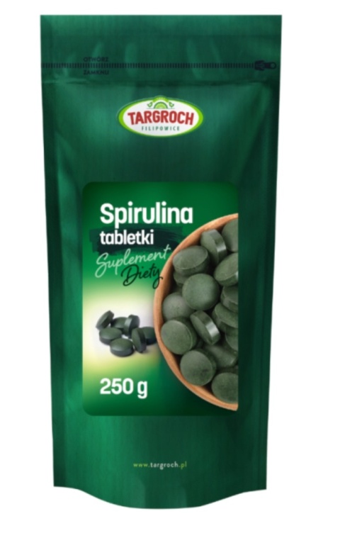Targroch Spirulina 250mg w tabletkach 250g Targroch Spirulina 250mg w tabletkach 250g