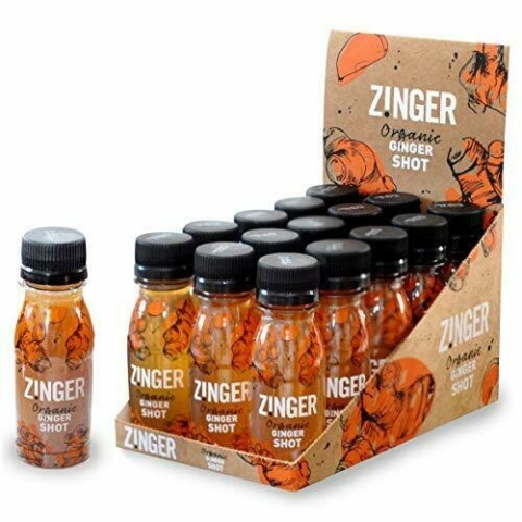 Zinger Organic Ginger Shot z imbiru z dodatkiem soku jabłkowego 15x70 ml Zinger Organic Ginger Shot z imbiru z dodatkiem soku jabłkowego 15x70 ml