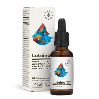 Aura Herbals Luteina + Witamina A + DHA + Zeaksantyna krople 30ml