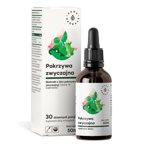 Aura Herbals Pokrzywa zwyczajna (ekstrakt 10:1) 1000 mg 50 ml Aura Herbals Pokrzywa zwyczajna (ekstrakt 10:1) 1000 mg 50 ml