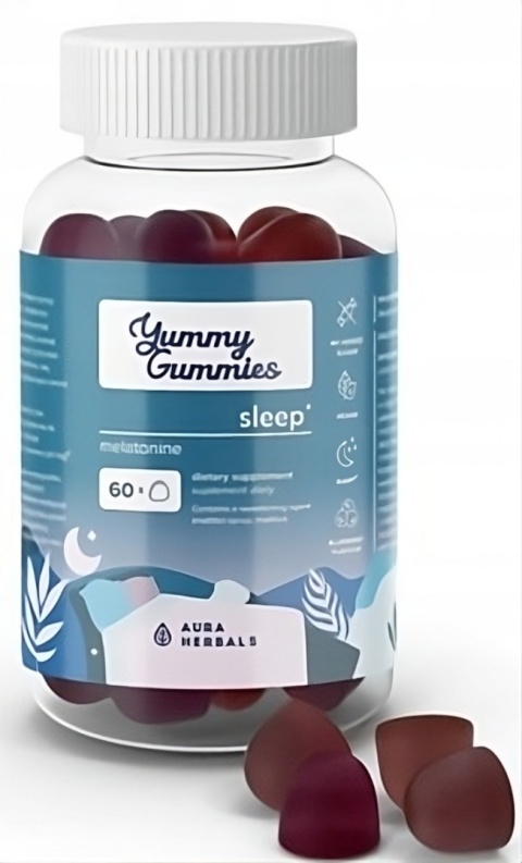 Aura Herbals Yummy Gummies Sleep 60 żelek Aura Herbals Yummy Gummies Sleep 60 żelek