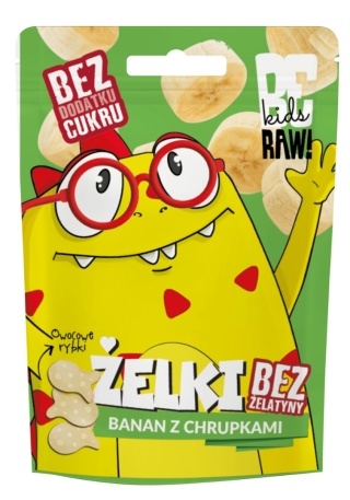 BeRAW Kids Żelki Banan z chrupkami 35 g