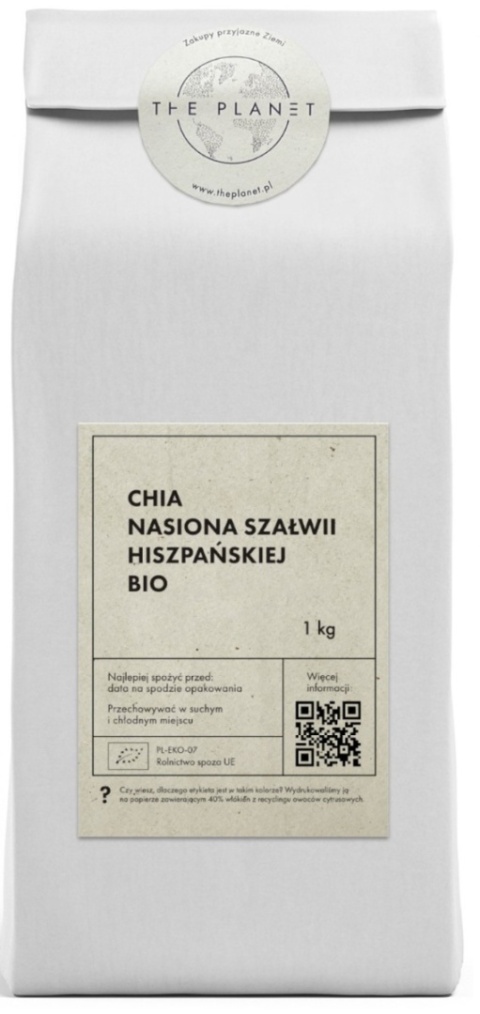 Bio Planet Chia Nasiona Szałwii Hiszpańskiej BIO 1 kg Bio Planet Chia Nasiona Szałwii Hiszpańskiej BIO 1 kg