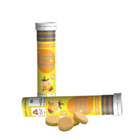 Colostrum Polska Witamina C 1000 Duo z Colostrum tabletki musujące 20 tabletek Colostrum Polska Witamina C 1000 Duo z Colostrum tabletki musujące 20 tabletek