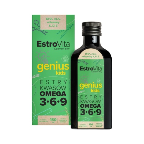 Estrovita Genius kids o smaku cytrynowym 150ml Estrovita Genius kids o smaku cytrynowym 150ml