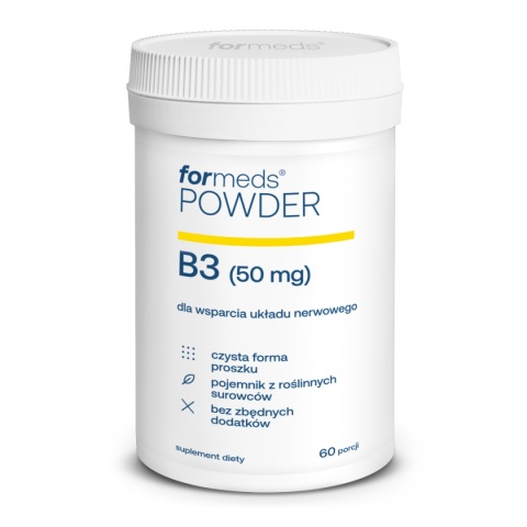 ForMeds Powder witamina B3 Niacyna 50 mg 60 porcji ForMeds Powder witamina B3 Niacyna 50 mg 60 porcji