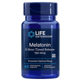 Life Extension Melatonina (Przedłużone uwalnianie) 750 µg 60 tabletek
