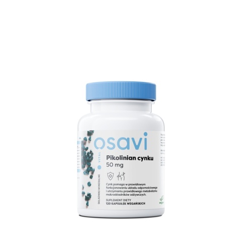 Osavi Pikolinian cynku 50 mg 120 kapsułek wegańskich Osavi Pikolinian cynku 50 mg 120 kapsułek wegańskich