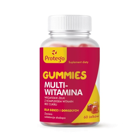 Protego GummieS Multiwitamina z kompleksem witamin bez cukru dla dzieci i dorosłych 60 żelek Protego GummieS Multiwitamina z kompleksem witamin bez cukru dla dzieci i dorosłych 60 żelek