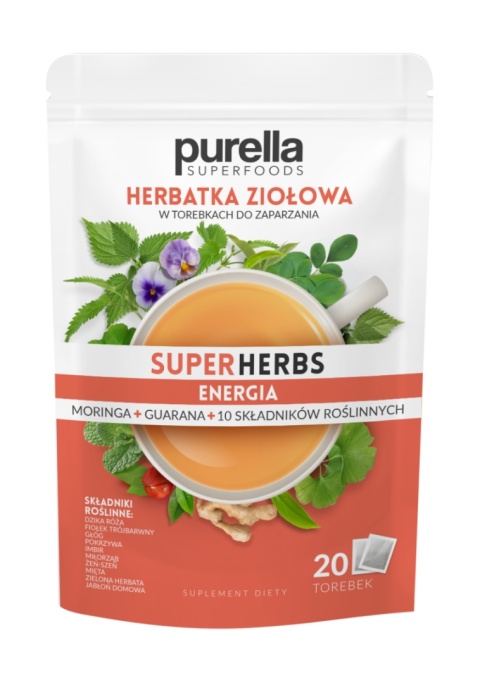 Purella SuperHerbs Mieszanka ziół Energia 20 x 1,75 g Purella SuperHerbs Mieszanka ziół Energia 20 x 1,75 g