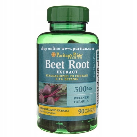 Puritan's Pride Beet Root (Burak Czerwony) 500 mg 100 kapsułek Puritan's Pride Beet Root (Burak Czerwony) 500 mg 100 kapsułek
