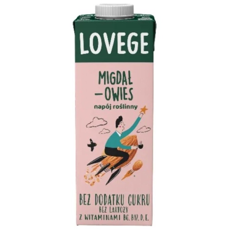 Sante Napój Lovege Migdałowo-Owsiany Bez Cukru 1l Sante Napój Lovege Migdałowo-Owsiany Bez Cukru 1l