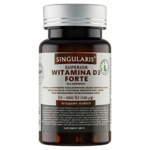 Singularis Superior Witamina D3 Forte 4000IU 60 kapsułek miękkich Singularis Superior Witamina D3 Forte 4000IU 60 kapsułek miękkich