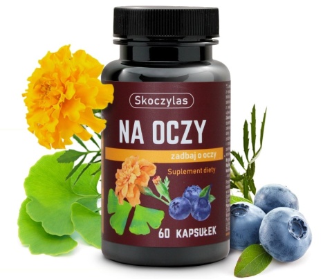 Skoczylas Na oczy (Luteina, Borówka, Zeaksantyna) 60 kapsułek Skoczylas Na oczy (Luteina, Borówka, Zeaksantyna) 60 kapsułek