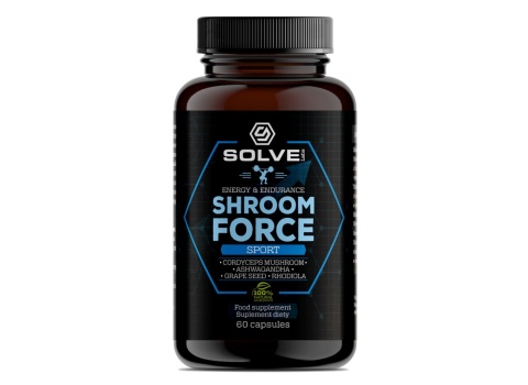 SolveLabs Shroom Force - Cordyceps Sinensis Atp Pre-workout 60 kapsułek SolveLabs Shroom Force - Cordyceps Sinensis Atp Pre-workout 60 kapsułek