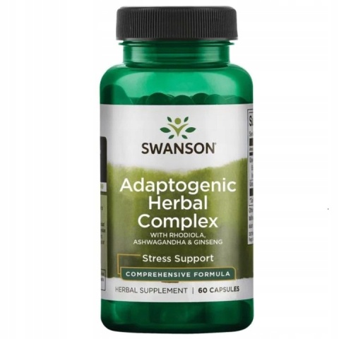 Swanson Adaptogeny Kompleks (Rhodiola, Ashwagandha, Żeń-Szeń) 60 kapsułek Swanson Adaptogeny Kompleks (Rhodiola, Ashwagandha, Żeń-Szeń) 60 kapsułek