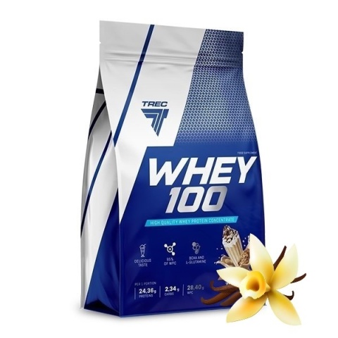 Trec Whey 100 700g o smaku waniliowym Trec Whey 100 700g o smaku waniliowym