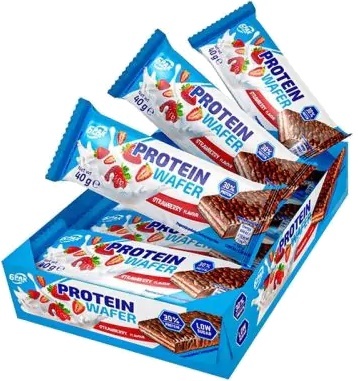 6PAK Proteinowe Wafle 12 x 40g o smaku truskawkowym 6PAK Proteinowe Wafle 12 x 40g o smaku truskawkowym