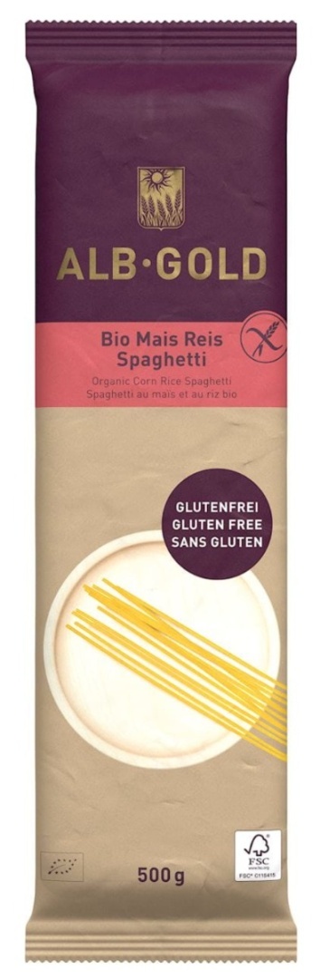 Alb Gold Makaron (Kukurydziano-Ryżowy) Spaghetti Bezglutenowy BIO 500 g Alb Gold Makaron (Kukurydziano-Ryżowy) Spaghetti Bezglutenowy BIO 500 g