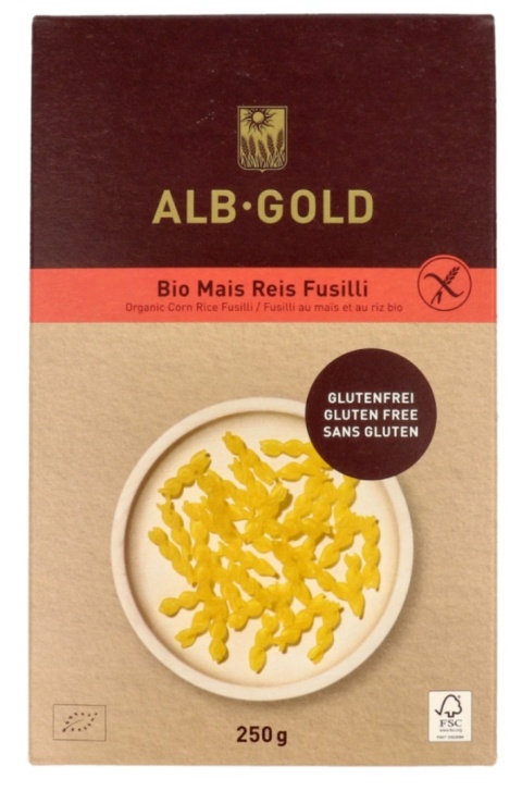 Alb Gold Makaron (Kukurydziano-Ryżowy) Świderki Bezglutenowy BIO 250 g Alb Gold Makaron (Kukurydziano-Ryżowy) Świderki Bezglutenowy BIO 250 g