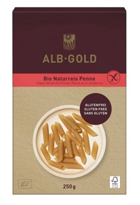 Alb Gold Makaron (Ryżowy Razowy) Penne Bezglutenowy BIO 250 g Alb Gold Makaron (Ryżowy Razowy) Penne Bezglutenowy BIO 250 g