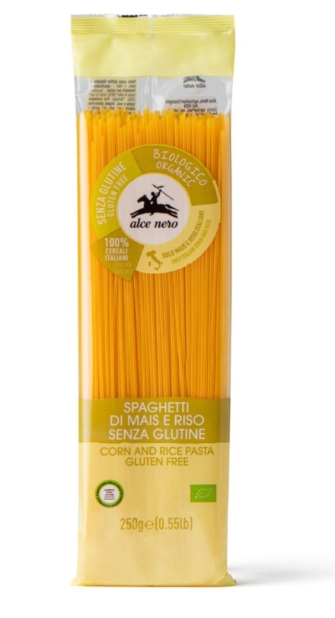 Alce Nero Makaron (Kukurydziano-Ryżowy) Spaghetti Bezglutenowy BIO 250 g Alce Nero Makaron (Kukurydziano-Ryżowy) Spaghetti Bezglutenowy BIO 250 g