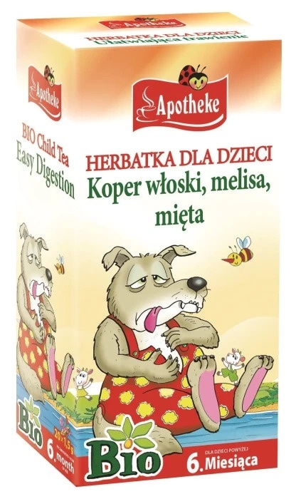 Apotheke Herbatka Dla Dzieci Koper Włoski Melisa Mięta Po 6 msc BIO 30g (20x1,5g) Apotheke Herbatka Dla Dzieci Koper Włoski Melisa Mięta Po 6 msc BIO 30g (20x1,5g)