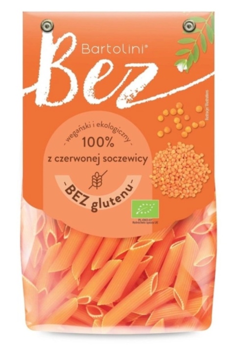 Bartolini Makaron Proteinowy Z Soczewicy Czerwonej Penne BIO 250 g Bartolini Makaron Proteinowy Z Soczewicy Czerwonej Penne BIO 250 g