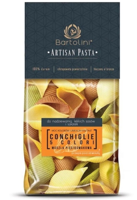 Bartolini Makaron (Semolinowy 5-Smakowy) Conchiglie Muszle 300 g Bartolini Makaron (Semolinowy 5-Smakowy) Conchiglie Muszle 300 g