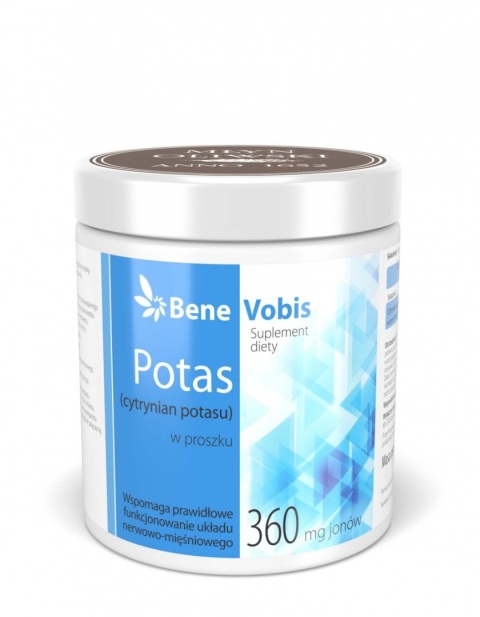 Bene Vobis Potas (cytrynian potasu) w proszku 500g Bene Vobis Potas (cytrynian potasu) w proszku 500g