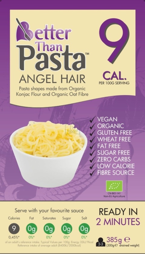 Better Than Foods Makaron Konjac Angel Hair Bezglutenowy BIO 385g Better Than Foods Makaron Konjac Angel Hair Bezglutenowy BIO 385g