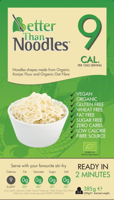 Better Than Foods Makaron Konjac Bezglutenowy BIO 385g Better Than Foods Makaron Konjac Bezglutenowy BIO 385g
