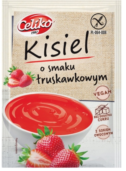 Celiko Kisiel O Smaku Truskawkowym Bez Dodatku Cukru Bezglutenowy 40 g Celiko Kisiel O Smaku Truskawkowym Bez Dodatku Cukru Bezglutenowy 40 g