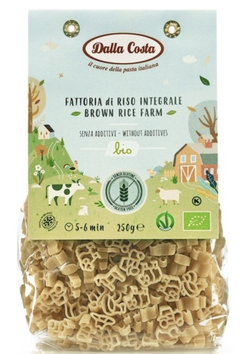 Dalla Costa Makaron (Ryżowy Razowy) Farma Bezglutenowy BIO 250 g Dalla Costa Makaron (Ryżowy Razowy) Farma Bezglutenowy BIO 250 g