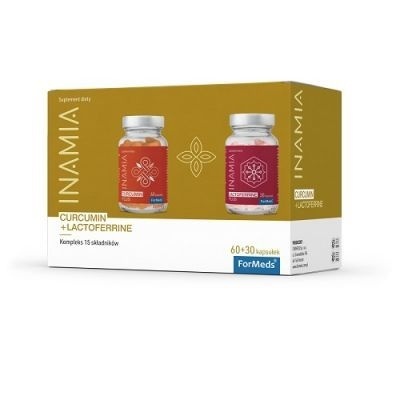 ForMeds Inamia Curcumin + Lactoferrine 60 + 30 kapsułek ForMeds Inamia Curcumin + Lactoferrine 60 + 30 kapsułek