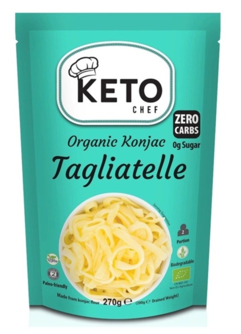 Keto Chef Makaron Konjac Tagliatelle Bezglutenowy BIO 270 g Keto Chef Makaron Konjac Tagliatelle Bezglutenowy BIO 270 g