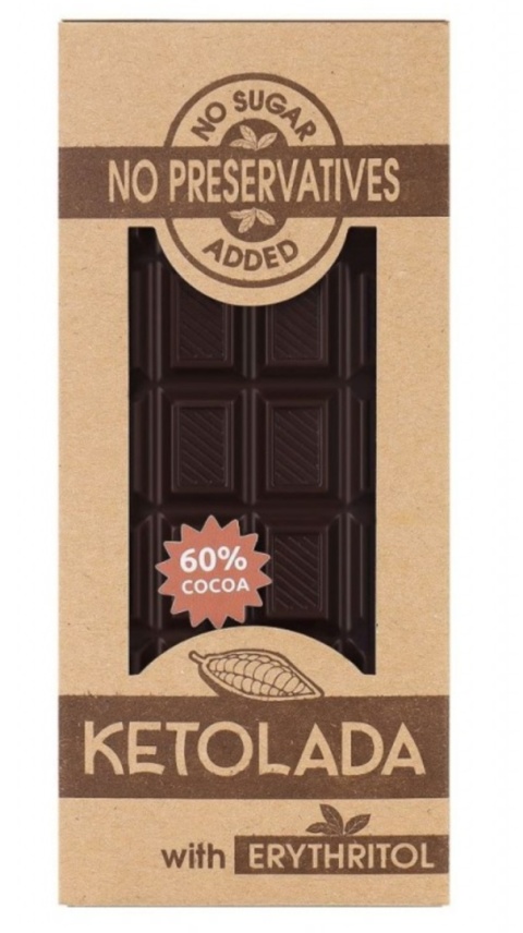 Ketolada Czekolada KETO Bez Dodatku Cukru 100 g Ketolada Czekolada KETO Bez Dodatku Cukru 100 g