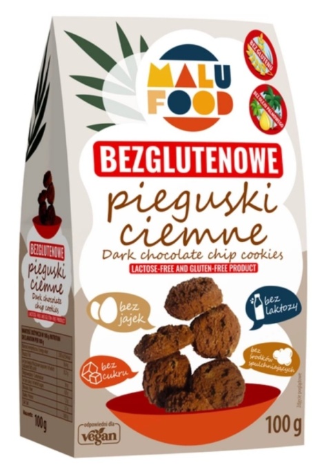 Malu Food Ciastka Pieguski Ciemne Bez Cukru Bezglutenowe 100 g Malu Food Ciastka Pieguski Ciemne Bez Cukru Bezglutenowe 100 g