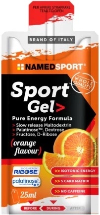 Namedsport Sport Gel Pure Energy 25 ml o smaku pomarańczowym Namedsport Sport Gel Pure Energy 25 ml o smaku pomarańczowym