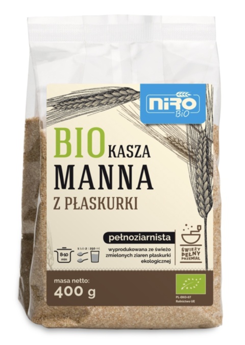 Niro Kasza Manna Z Płaskurki BIO 400 g Niro Kasza Manna Z Płaskurki BIO 400 g