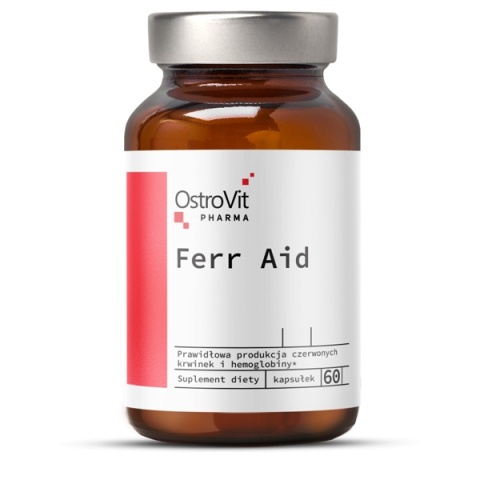OstroVit Pharma Ferr Aid Żelazo Organiczne 60 kapsułek OstroVit Pharma Ferr Aid Żelazo Organiczne 60 kapsułek