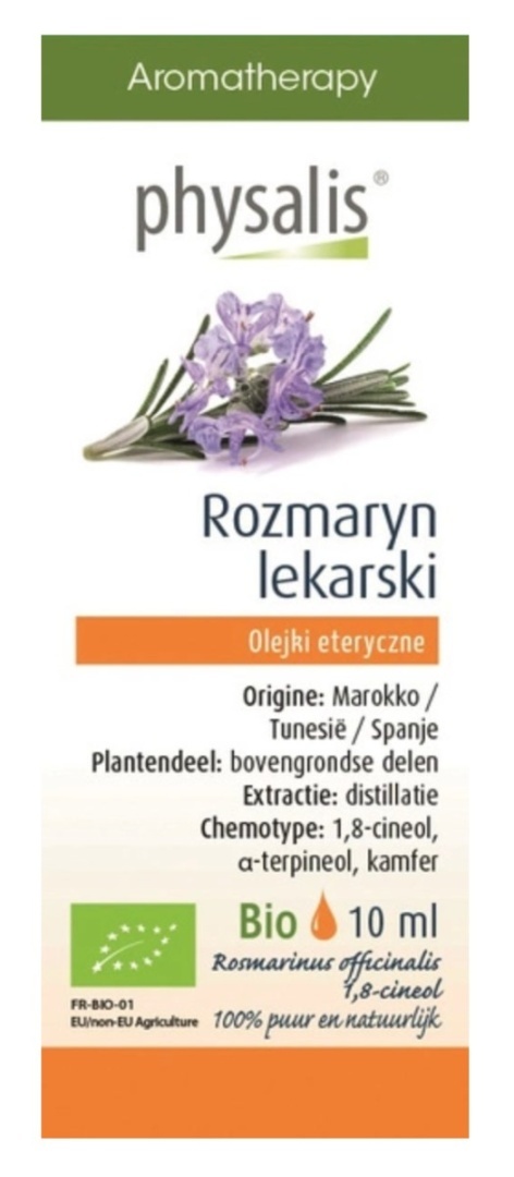 Physalis Olejek Eteryczny Rozmaryn Lekarski BIO 10 ml Physalis Olejek Eteryczny Rozmaryn Lekarski BIO 10 ml