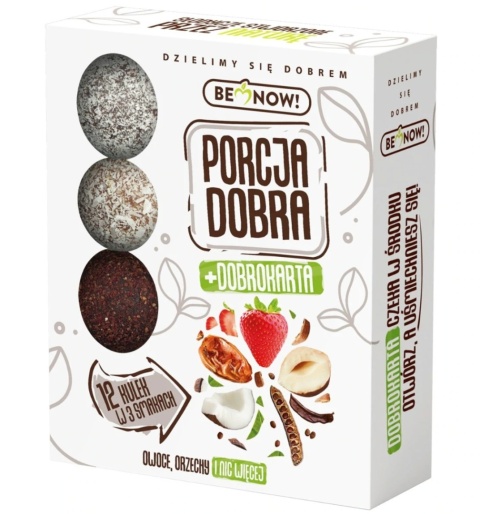 Porcja Dobra Kulki Owocowo-Orzechowe Bez Dodatku Cukru (12 x 12 g) 144 g Porcja Dobra Kulki Owocowo-Orzechowe Bez Dodatku Cukru (12 x 12 g) 144 g