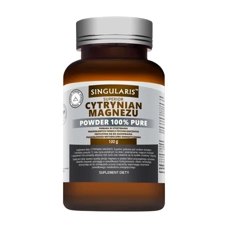Singularis Cytrynian Magnezu 100% w proszku 100 g Singularis Cytrynian Magnezu 100% w proszku 100 g