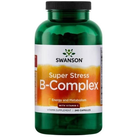 Swanson Super Stress B-Complex z Witaminą C 240 kapsułek Swanson Super Stress B-Complex z Witaminą C 240 kapsułek