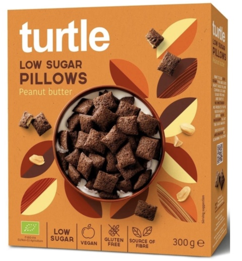 Turtle Poduszki Zbożowe Z Kremem Z Orzeszków Ziemnych BIO 300 g Turtle Poduszki Zbożowe Z Kremem Z Orzeszków Ziemnych BIO 300 g