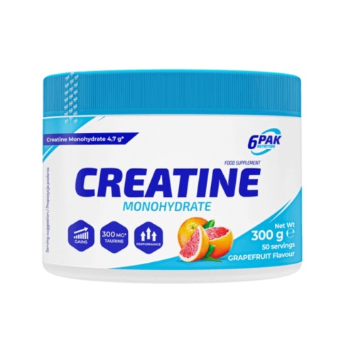 6PAK Creatine Monohydrate Kreatyna o smaku grejfrutowym 300g 6PAK Creatine Monohydrate Kreatyna o smaku grejfrutowym 300g
