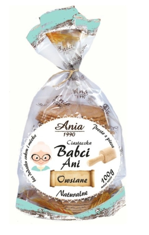 ANIA Ciasteczka babci Ani owsiane bez cukru 100 g ANIA Ciasteczka babci Ani owsiane bez cukru 100 g