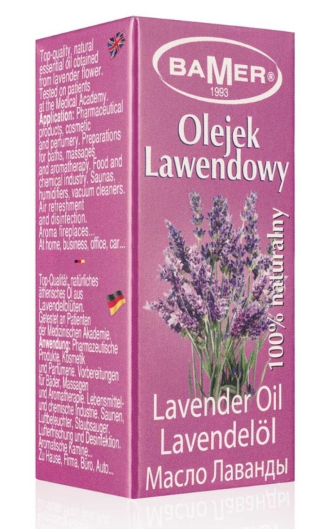 BAMER naturalny olejek eteryczny lawendowy 7 ml BAMER naturalny olejek eteryczny lawendowy 7 ml